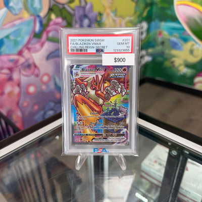 Pokemon Chilling Reign Blaziken VMAX #201 PSA 10