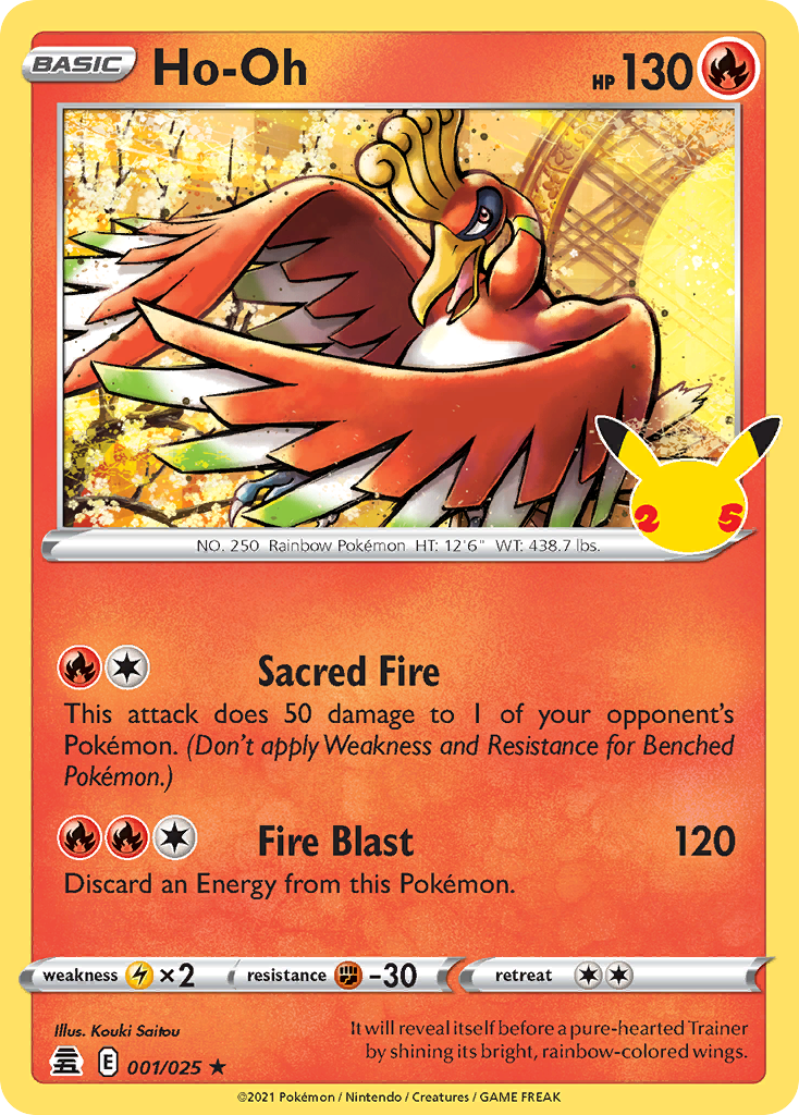 Ho Oh 1 25 Celebrations Holofoil
