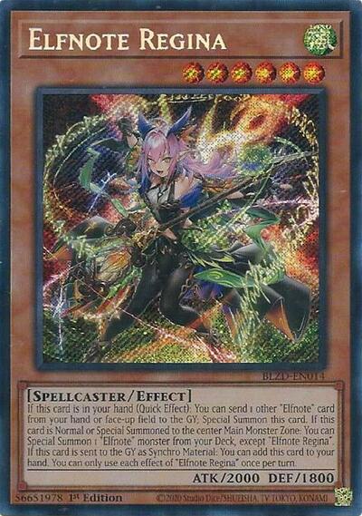 Elfnote Regina - BLZD-EN014 - Secret Rare - 1st Edition