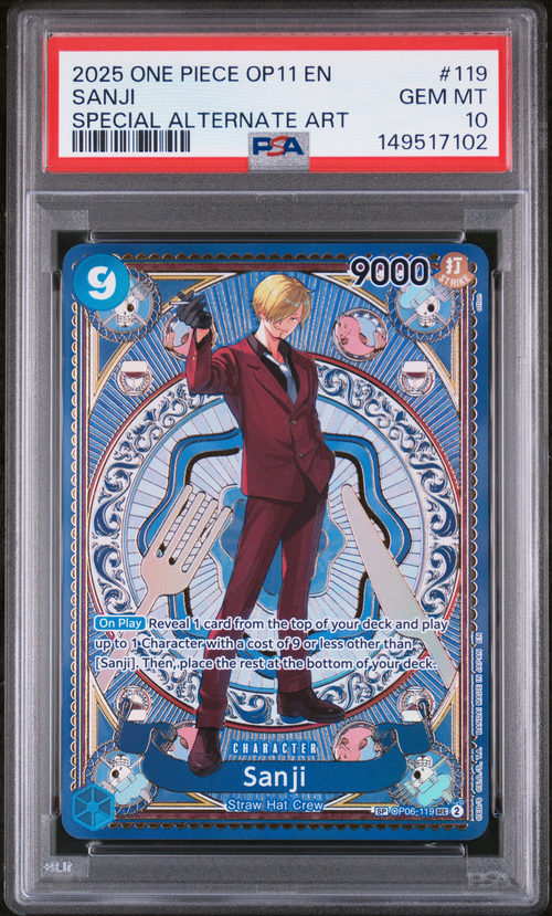 PSA 10 SANJI SPECIAL ALTERNATE ART