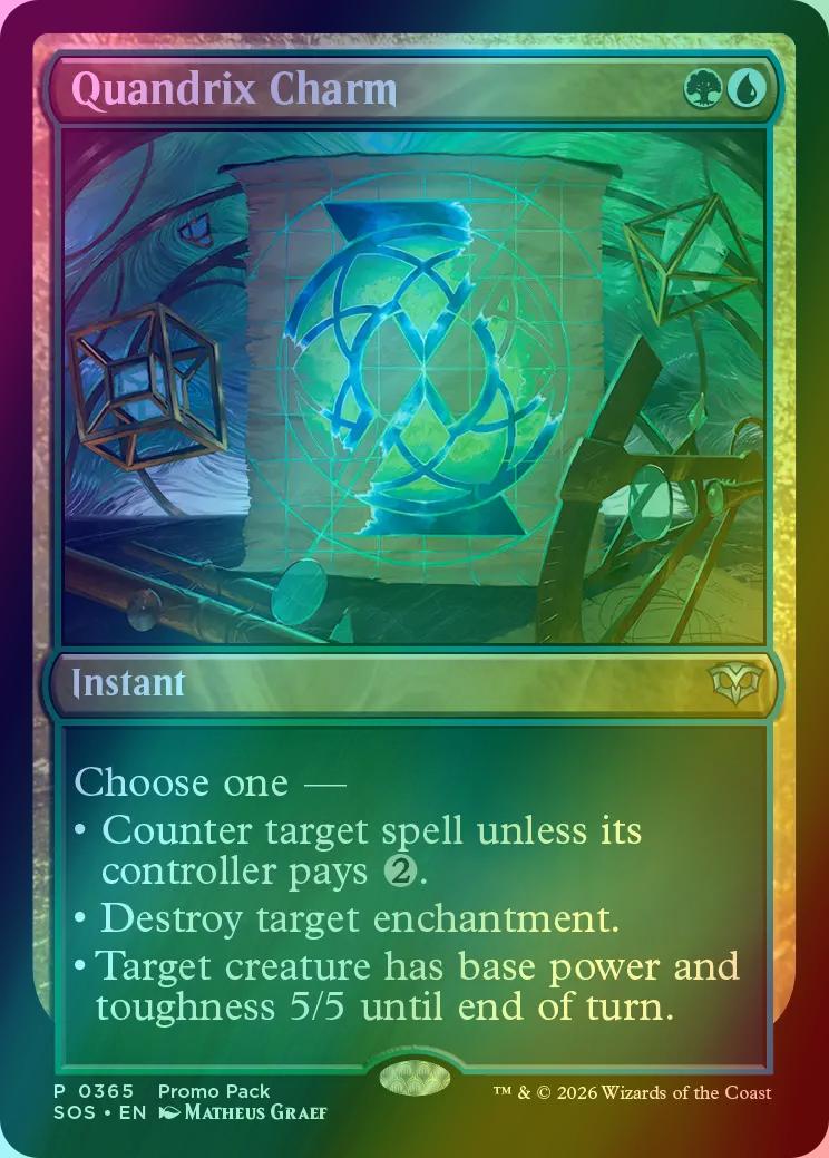 Quandrix Charm [365] [Dark Frame Promo Pack] [Secrets of Strixhaven] [Foil]
