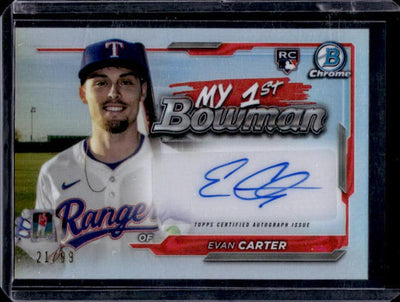 2024 Bowman Chrome Evan Carter #1BA-EC Rookie Autograph /99