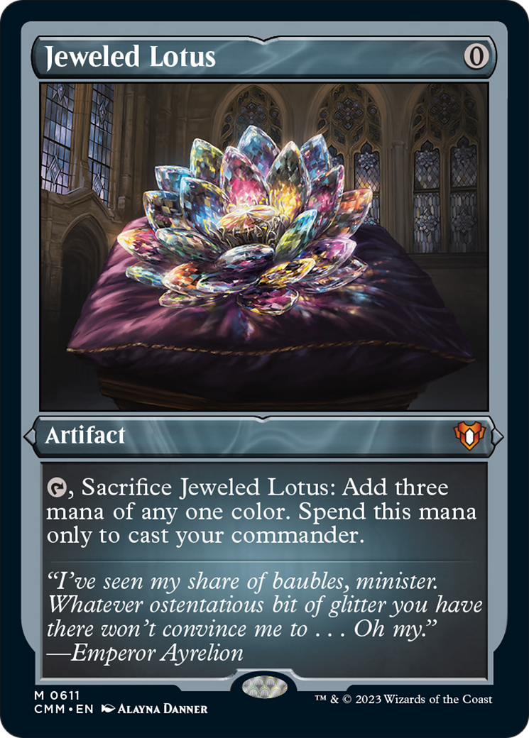 Jeweled Lotus (CMM-611) - Commander Masters Etched Foil