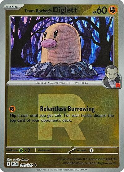 Team Rocket's Diglett - Team Rocket - 100/217 - Common [me025-100] [Reverse Holo]
