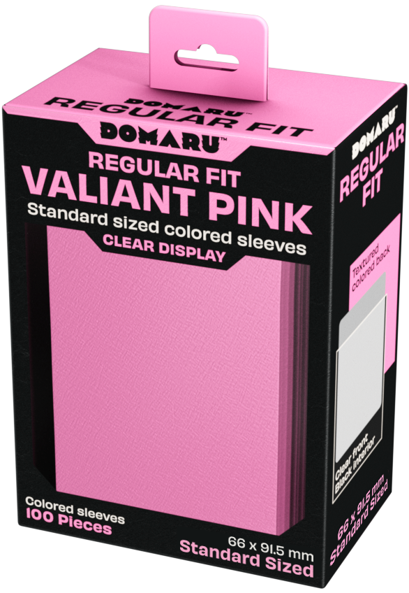Gatherer's Tavern DOMARU Regular Fit Sleeves - Standard Size - 100ct - Valiant Pink