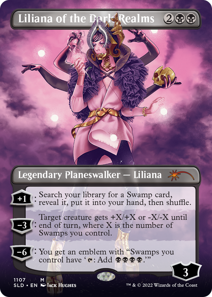 Liliana of the Dark Realms (SLD-1107) - Secret Lair Drop (Borderless) Foil