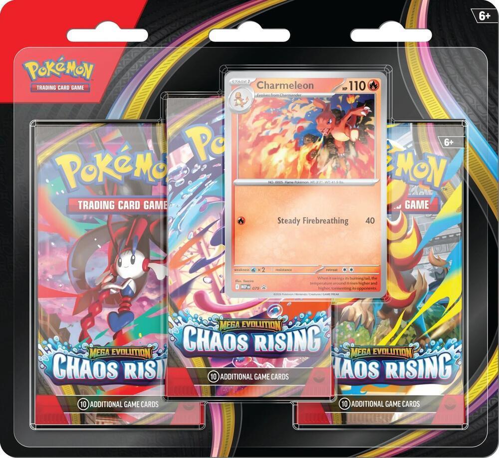Pokemon Mega Evolution Chaos Rising 3-Pack Blister