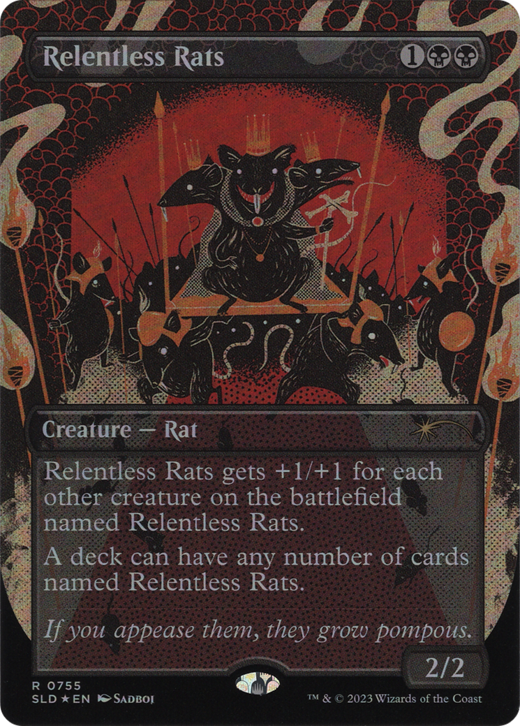 Relentless Rats (SLD-755) - Secret Lair Drop (Borderless) Foil