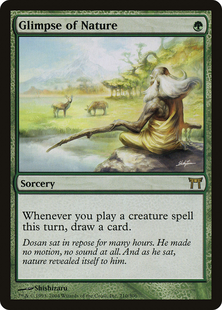 Glimpse of Nature (CHK-210) - Champions of Kamigawa Foil