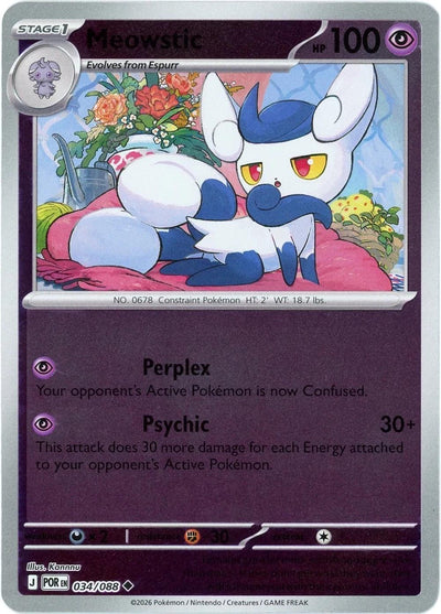 Meowstic - 034/088 - Uncommon [me03-034] [Reverse Holo]