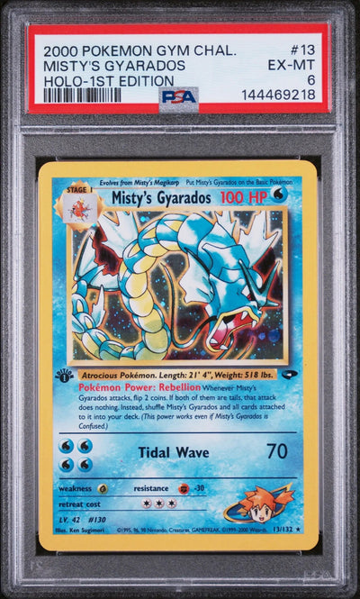2000 Pokemon Gym Challenge Misty's Gyarados Holo-1st Edition PSA 6 13/132