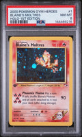 2000 Pokemon Gym Heroes Blaine's Moltres Holo-1st Edition PSA 8 1/132
