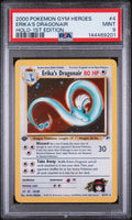 2000 Pokemon Gym Heroes Erika's Dragonair Holo-1st Edition PSA 9 4/132