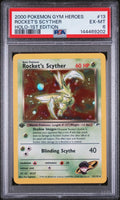 2000 Pokemon Gym Heroes Rocket's Scyther Holo-1st Edition PSA 6 13/132