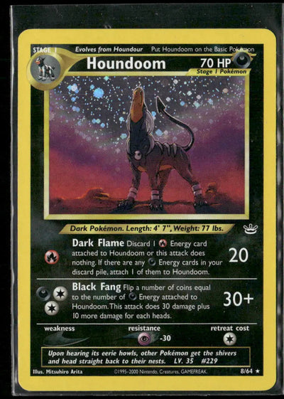 2000 Pokemon Neo Revelation Unlimited Holofoil Houndoom 8/64