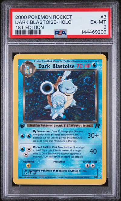 2000 Pokemon Rocket Dark Blastoise Holo 1st Edition PSA 6 3/82