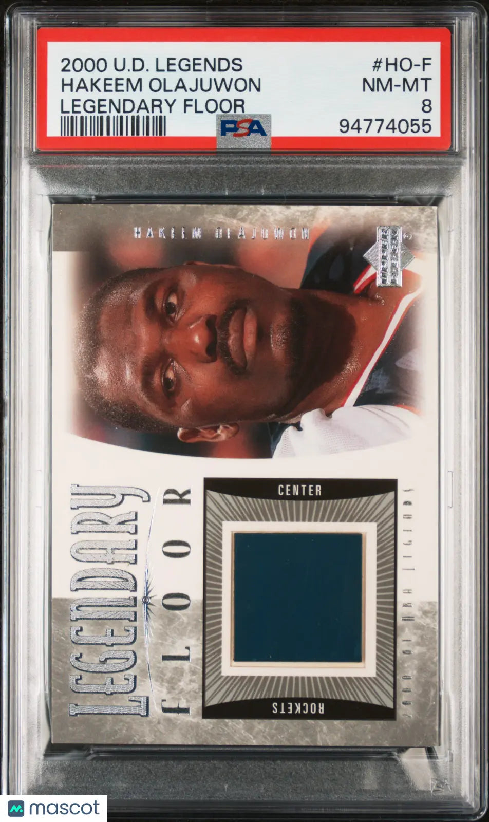 2000 Upper Deck Legends Legendary Floor Hakeem Olajuwon #HO-F PSA 8