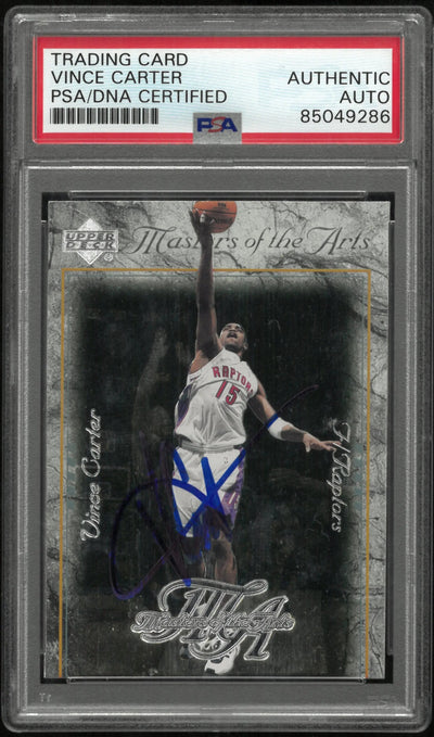 2000 Upper Deck Trading Card Auto Vince Carter PSA Auth Auto