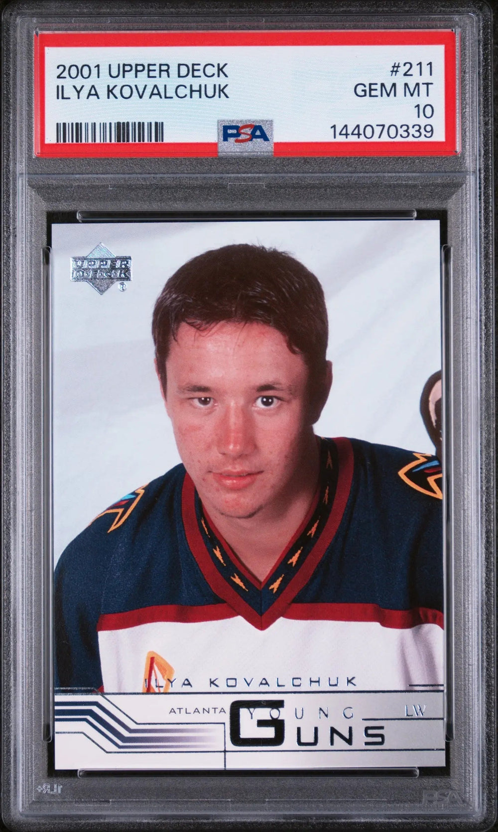 2001-02 Upper Deck Hockey Ilya Kovalchuk Young Guns RC Rookie #211 PSA 10