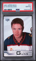2001-02 Upper Deck Hockey Ilya Kovalchuk Young Guns RC Rookie #211 PSA 10