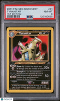 2001 Pokemon Neo Discovery Tyranitar 1st Edition PSA 8 31/75