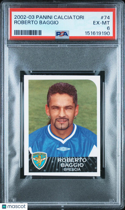 2002 Panini Calciatori Roberto Baggio #74 PSA 6
