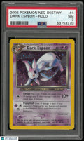 2002 Pokemon Neo Destiny Dark Espeon Holo Swirl 4/105 PSA 7