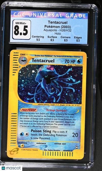 2003 Pokemon Aquapolis Holo Rare Tentacruel H26/H32 CGC 8.5