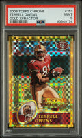 2003 Topps Chrome Football Terrell Owens #153 Gold XFractor PSA 9 /101