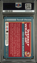 2003 Topps Chrome Football Terrell Owens #153 Gold XFractor PSA 9 /101