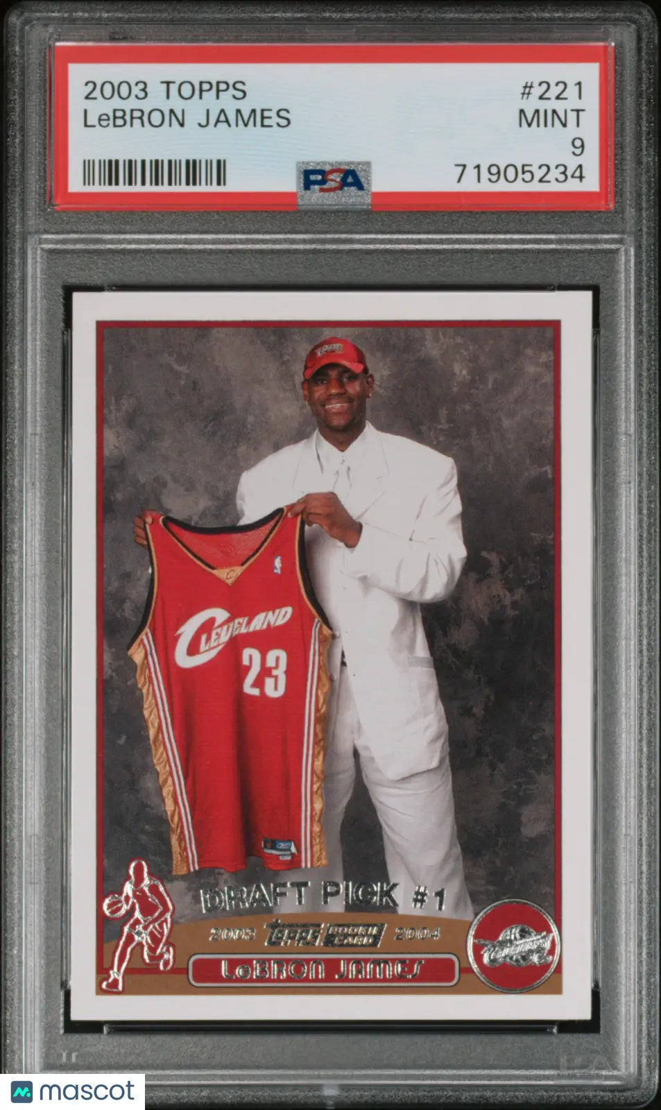 2003 Topps Basketball LeBron James RC Rookie #221 PSA 9