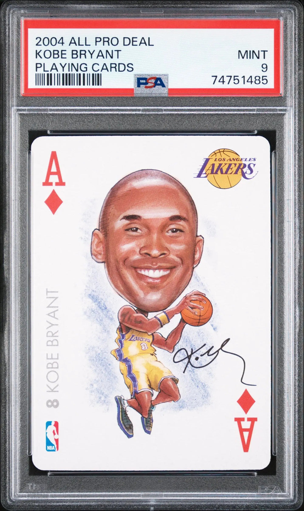 2004 All Pro Deal Playing Cards Kobe Bryant PSA 9 LAKERS