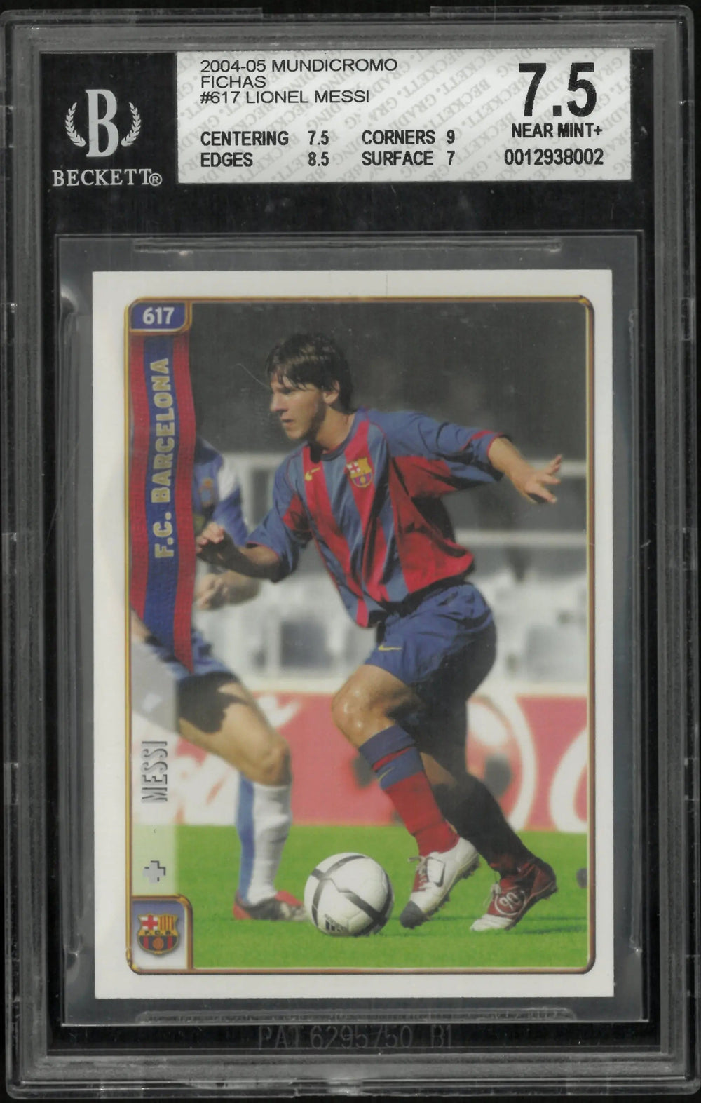 2004 Mundicromo Fichas Lionel Messi #617 BGS 7.5