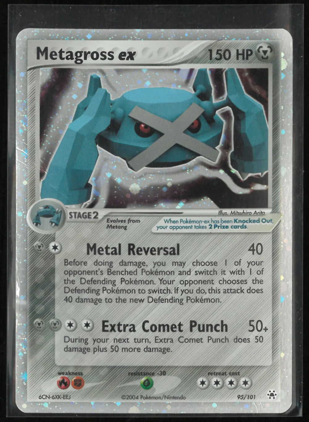 2004 Pokemon EX Hidden Legends Metagross ex 95/101 LP