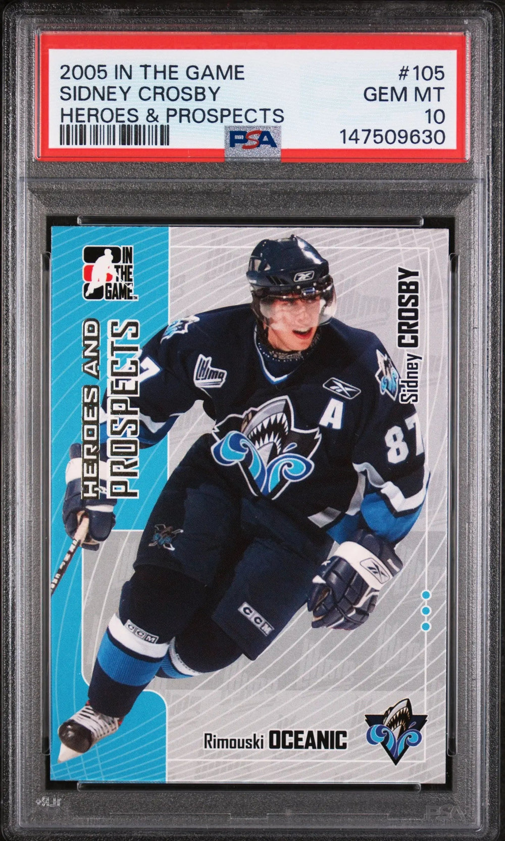 2005-06 In The Game Heroes Prospects Sidney Crosby RC Rookie #105 PSA 10