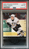 2005-06 Upper Deck Black Diamond Sidney Crosby RC Rookie Gems Quadruple PSA 8