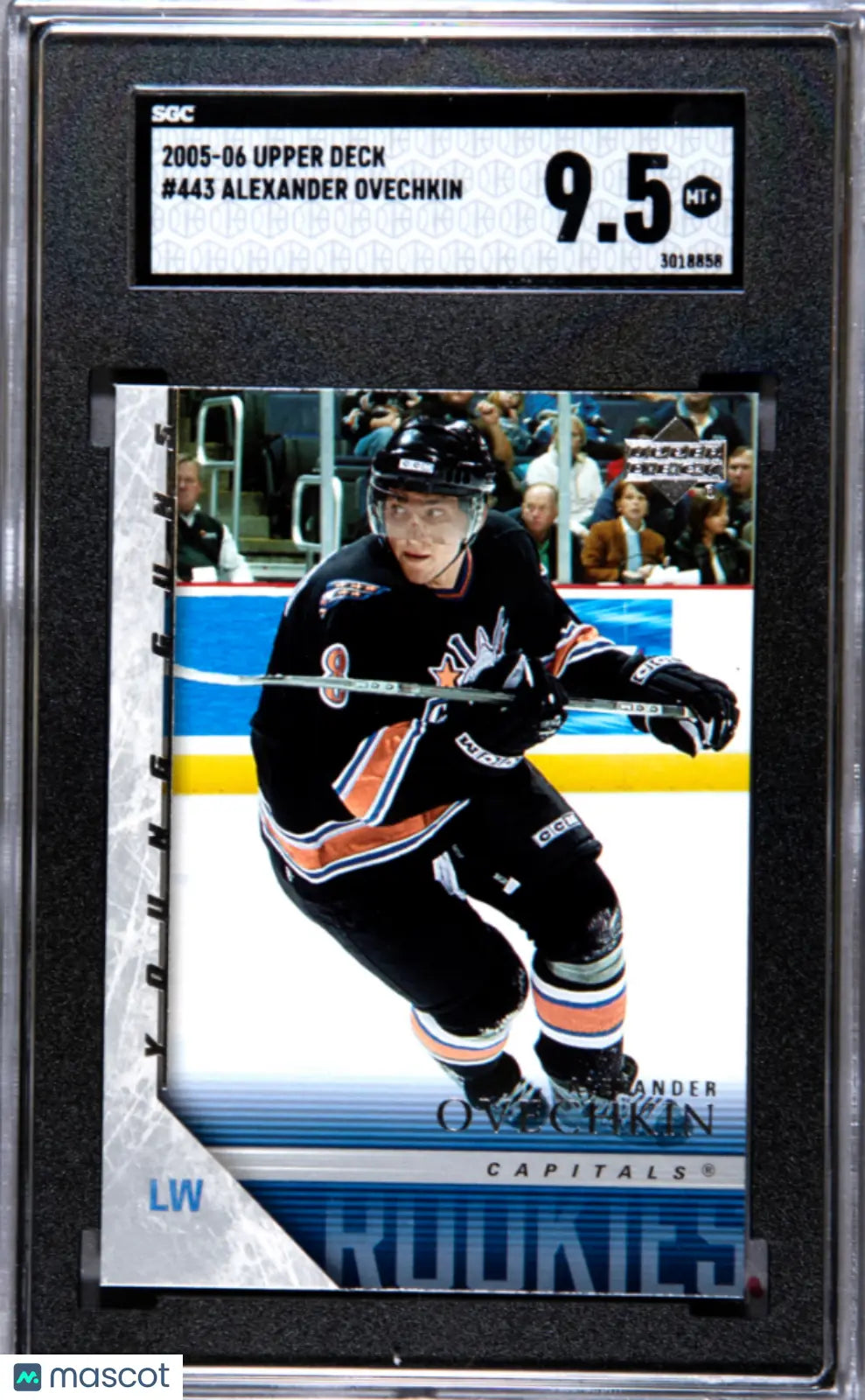 2005-06 Upper Deck Hockey Alexander Ovechkin Young Guns RC Rookie #443 SGC 9.5