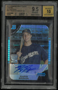 2005 Bowman Chrome Draft Refractors Ryan Braun First Year RC Auto BGS 9.5 /500