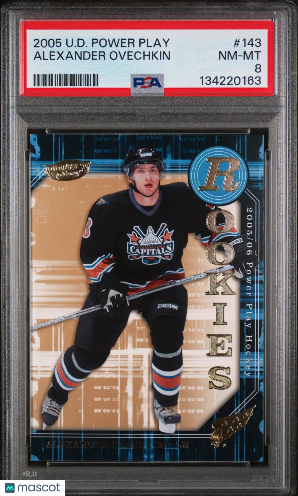 2005 Upper Deck Power Play Alexander Ovechkin RC Rookie #143 PSA 8