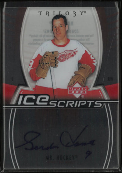 2006-07 Uper Deck Trilogy Ice Scripts Autograph Gordie Howe "Mr Hockey" Auto