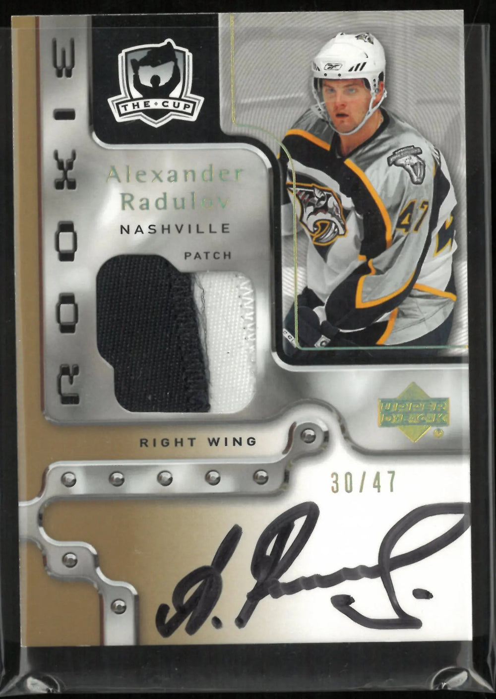 2006-07 Upper Deck The Cup Alexander Radulov Rookie Patch Auto RC /47