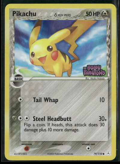 2006 Pokemon EX Holon Phantoms Reverse Holofoil Delta Species Pikachu 79/110 MP