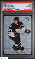 2007 Fleer Ultra Sidney Crosby Ice Medallion /100 PSA 8