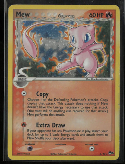 2007 Pokemon Mew Delta Species 3/17 Holo Bleed Swirl