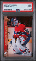 2007 Upper Deck Series 1 Young Guns Rookie Carey Price RC PSA 9