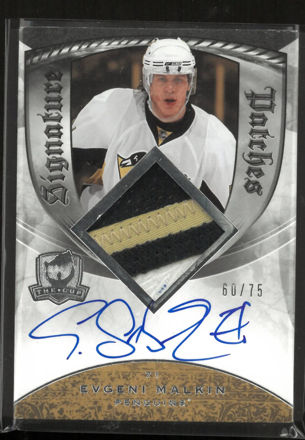 2008-09 Upper Deck The Cup Signature Patches Evgeni Malkin Autograph Auto /75
