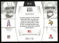 2008 Donruss Playoff Gridiron Gear Player Timeline Patch Warren Moon /10
