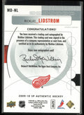 2009-10 UD SP Authentic Marks of Distinction Autograph Nicklas Lidstrom Auto /25