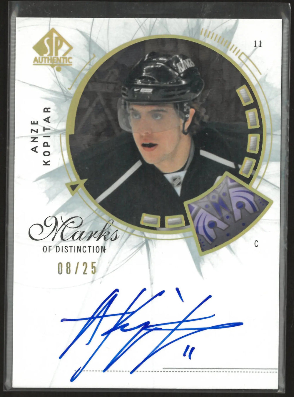 2009-10 Upper Deck SP Auth Marks of Distinction Autograph Anze Kopitar Auto /25