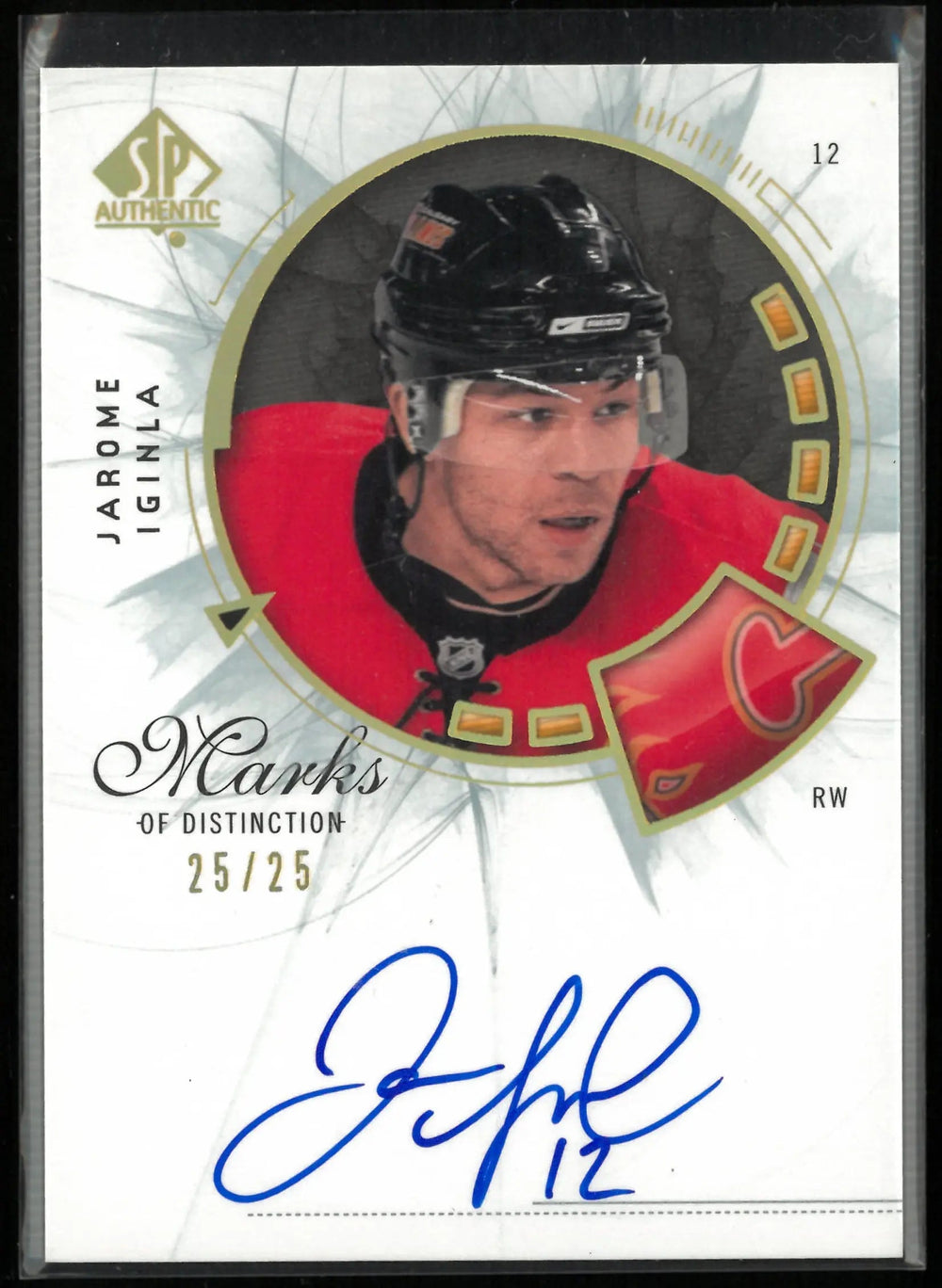 2009-10 Upper Deck SP Authentic Marks of Distinction Jarome Iginla Auto /25